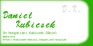 daniel kubicsek business card