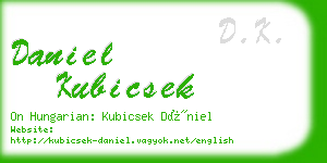 daniel kubicsek business card